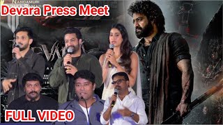 Full Video  Devara Press Meet Tamil  Jr NTR Anirudh Janhvi Kapoor  Live Tamil Cinema [upl. by Aleka]