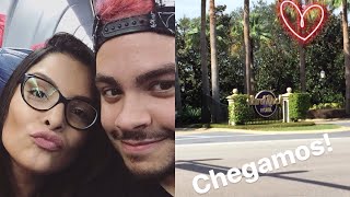 Thayane e Luccas Neto chegam na Disney [upl. by Lyrahc]