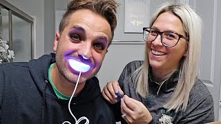 TRYING BEAUTY PRODUCTS ON HUSBAND Hilarious [upl. by Jessamyn]