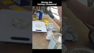 Mixing Fairing Compound shorts boatbuilders plywoodboat fairing [upl. by Poucher259]