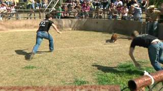 2010 Wild Hog WrestlingCatching Championships  Ty W and Brian S [upl. by Eehc]