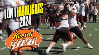 2024 Senior Bowl Highlights  Oline vs DLine 1 on 1 [upl. by Essile]