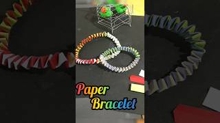 bracelet with paper easy paper craft ideas diy shorts shortsfeed craft [upl. by Nilkoorb]