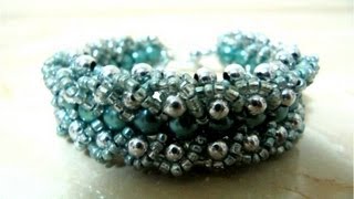 DIY pulseras trenzada con perlas  DIY braided bracelets with pearls [upl. by Croydon]