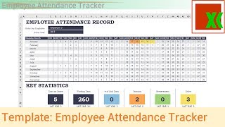 Excel Template  Employee Attendance Tracker [upl. by Diandre385]