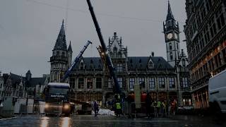 Timelapse Broche Ayşe Erkmen amp HD 400 Ann Veronica Janssen  Korenmarkt Gent [upl. by Donahoe973]