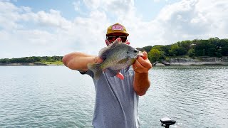 Fishing For GIANT Bluegill Under A CORK Catch Clean Cook Whole Fried Perch [upl. by Kcir]