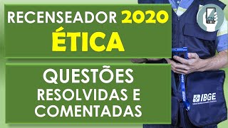 Questões CEBRASPE  Ética  Concurso IBGE Recenseador 2020 [upl. by Selia]