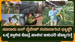 ನೂರಾರು ಟನ್ ಸೈಲೇಜ್ ತಯಾರಾಗುವ ಫ್ಯಾಕ್ಟರಿ How to make silage [upl. by Lebazi]