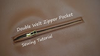 How to sew a welt zipper pocket [upl. by Rotberg98]