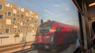 Leaving Vienna Wien by train travel travelvlog [upl. by Hcahsem]