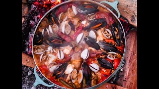 Catch and Cook AMAZING SEAFOOD PAELLA [upl. by Einnal]