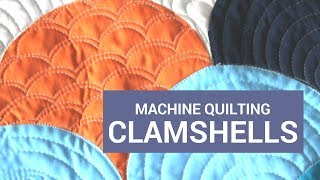 Machine Quilting Clamshells Tutorial Freemotion Quilting Along [upl. by Adnahs]