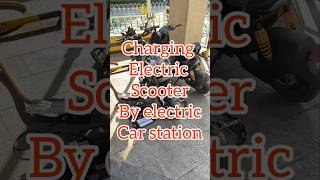 Charging the electric scooter by electric car cable yes possible with this adapter electric [upl. by Aerdnua756]