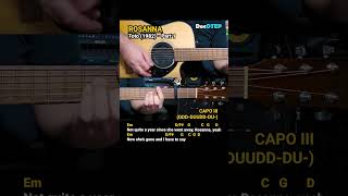 Rosanna  Toto 1982 Easy Guitar Chords Tutorial with Lyrics Part 1 SHORTS REELS [upl. by Ahgiela]