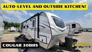 Bunkhouse Travel Trailer With AutoLevel  2023 Cougar 30BHS [upl. by Robina651]