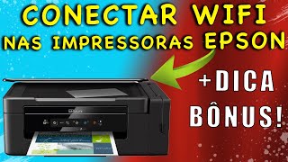 Como conectar na Wifi a impressora EPSON L375 L385 E L395 [upl. by Xirdnek]