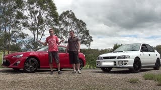 Toyota GT86 FRS BRZ vs Subaru WRX [upl. by Alla57]