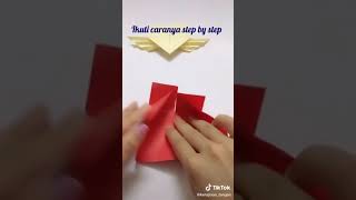 cara membuat hati bersayap dari kertas origami [upl. by Aelyk]