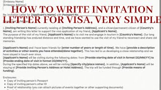 HOW TO WRITE AN INVITATION LETTER FOR SCHENGEN VISA APPLICATION 2019  With link to letter template [upl. by Hightower]