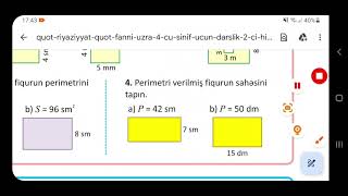 4cu sinif riyaziyyat 2ci hisse seh 5051  Sahe [upl. by Gradey]