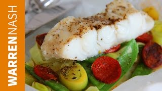 En Papillote Fish Recipe  10 mins to prep amp cook  Recipes by Warren Nash [upl. by Mashe157]