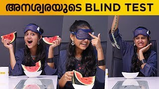 Anaswara Rajan in a Blind Test  Blindfold Games  Aadhyarathri Movie Episode 7 [upl. by Atnahs256]