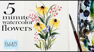 The EASIEST watercolor Summer Flowers you will ever paint [upl. by Domeniga]