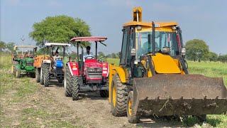 JCB 3dx Xpert Loading Mud Trolley  New Holland 3630  John deere Tractor  4wd Mahindra Arjun NOVO [upl. by Feld]