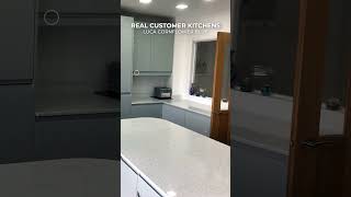 Luca Matt Cornflower Blue Handleless Kitchen  3892  DIY Kitchens [upl. by Nofpets]