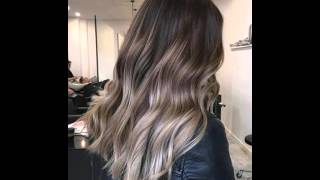 Dark Brown Hair With Ash Blonde Ombre Highlights [upl. by Tavis]