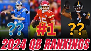 Ranking All 32 NFL Starting Quarterbacks  2024 QB Tier List Ranking [upl. by Ahsocin]