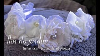 DIY  Rosas de organza  organza roses [upl. by Zicarelli]