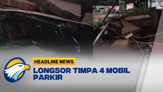 Tembok Parkir CIMB Niaga Bintaro Roboh 4 Mobil Tertimpa [upl. by Kisor184]