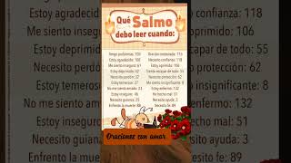 Que salmos leer oracionespoderosas salmos biblia oracionpoderosa oracionesconamor shorts [upl. by Leatrice]