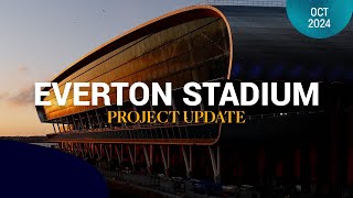 WORK CONTINUES ON THE FINER DETAILS 🔵🤩  Latest project update from Everton Stadium [upl. by Atileda]