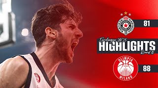 Partizan  Olimpia Milano Highlights [upl. by Namyaw625]