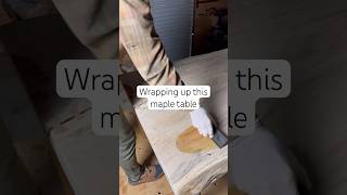 Wrapping up this maple table 🍁 rubiomonocoatusa youtubeshorts diy art fun woodworking [upl. by Maroj]