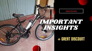 the ANCHEER 500W 26quot Electric Bike  Important details [upl. by Ennyl]