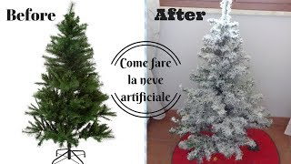 DIY SNOW FLOCKING  Come fare lalbero effetto neve [upl. by Heyer494]