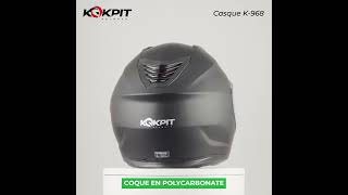 Présentation  Casque Kokpit Helmets K968 Noir Mat [upl. by Yaakov904]