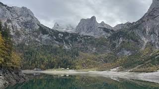 Autumn Gosausee lake Gosau Austria [upl. by Aciraa]