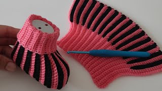 💯👌Super Easy amp free crochet 3D mesh baby shoes pattern for beginners  How to crochet a baby shoes [upl. by Ruy]