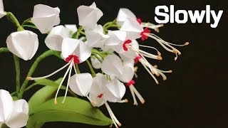 ABC TV  How To Make Bleeding Heart Vine Paper Flower With Shape Punch Slowly  Craft Tutorial [upl. by Grefe]