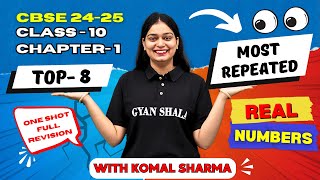 Important Questions of Real Number  Chapter1  Class10  Math  NCERT 202425  with Komal sharma [upl. by Ernesto]