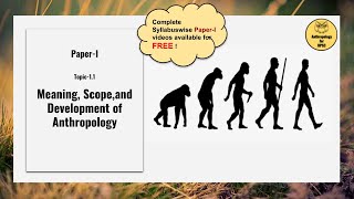 PaperI Topic11 Meaning Scope and Development of Anthropology [upl. by Aniloj]