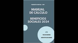 MANUAL DE CÁLCULO DE BENEFICIOS SOCIALES [upl. by Amsaj518]