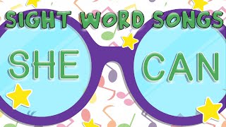 Mrs Kims Sight Word Songs SHE and CAN  FREE WORKSHEET [upl. by Lehplar690]