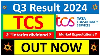 TCS Q3 results 2024  TCS results today  TCS Share News  TCS Share latest news  TCS Dividend [upl. by Lanford]