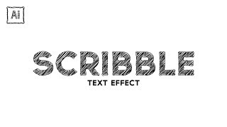 How To Create A Scribble Text Effect In Adobe Illustrator CC ✍ [upl. by Edahsalof]